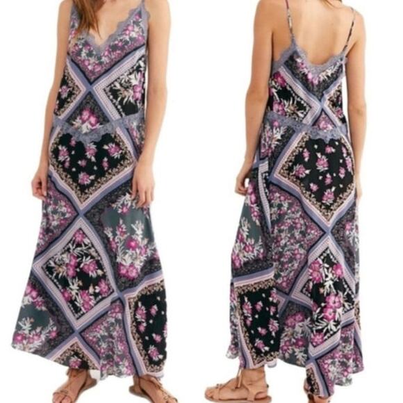 Free People Stevie Patchwork Print Small Maxi Dress - Picture 6 of 8